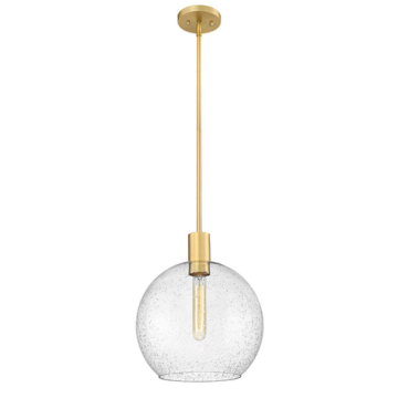 Z-Lite Margo 14" 1-Light Pendant - 120V - Olde Brass / Clear Seedy
