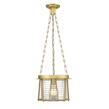 Z-Lite Cape Harbor 1-Light Pendant - 120V - Rubbed Brass