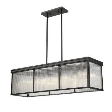 Z-Lite Carnaby 42" 10-Light Linear Chandelier - 120V - Matte Black
