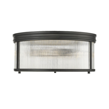 Z-Lite Carnaby 18" 4-Light Round Flush Mount - 120V - Matte Black