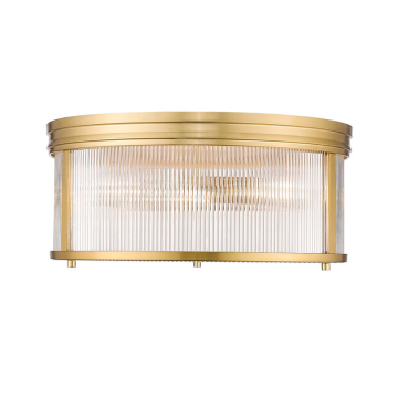 Z-Lite Carnaby 18" 4-Light Round Flush Mount - 120V - Modern Gold