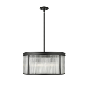 Z-Lite Carnaby 24" 6-Light Chandelier - 120V - Matte Black