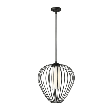 Z-Lite Savanti 18" 1-Light Pendant - 120V - Matte Black