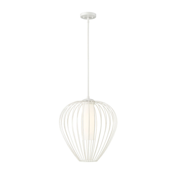 Z-Lite Savanti 18" 1-Light Pendant - 120V - Textured White