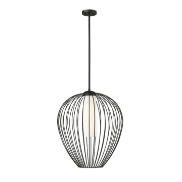 Z-Lite Savanti 22" 1-Light Pendant - 120V - Matte Black