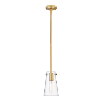 Z-Lite Kira 8" 1-Light Pendant w/ Down Rod - 120V - Modern Gold