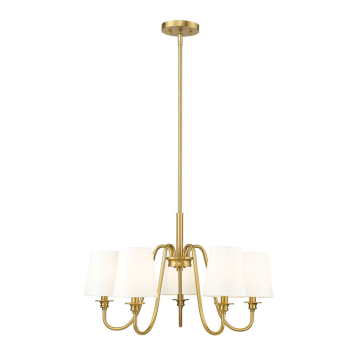 Z-Lite Gianna 26" 5-Light Chandelier - 120V - Modern Gold