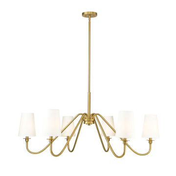 Z-Lite Gianna 46" 6-Light Chandelier - 120V - Modern Gold