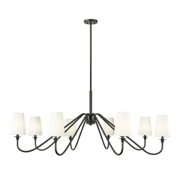 Z-Lite Gianna 60" 8-Light Chandelier - 120V - Matte Black