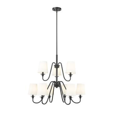 Z-Lite Gianna 32" 9-Light Chandelier - 120V - Matte Black
