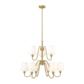 Z-Lite Gianna 32" 9-Light Chandelier - 120V - Modern Gold