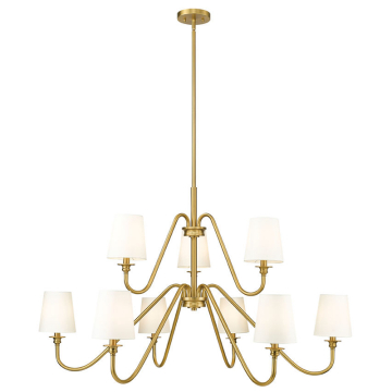 Z-Lite Gianna 46" 9-Light Chandelier - 120V - Modern Gold