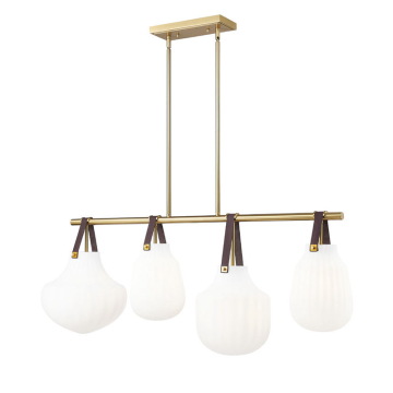 Z-Lite Newbury 4-Light Linear Pendant - 120V - Modern Gold