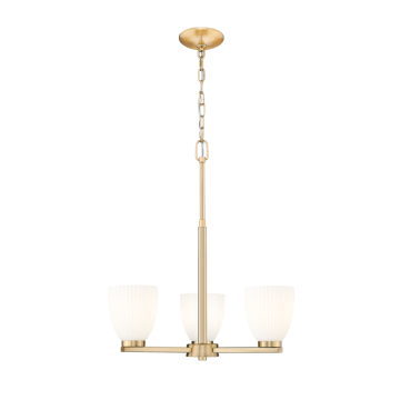 Z-Lite Naya 3-Light Chandelier - 120V - Modern Gold / Matte Opal