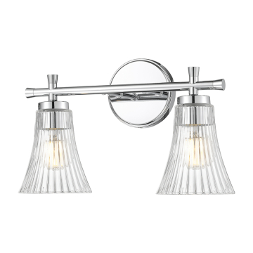 Z-Lite Belle 2-Light Vanity - 120V - Chrome / Clear