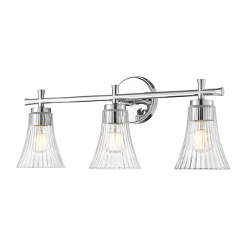 Z-Lite Belle 3-Light Vanity - 120V - Chrome / Clear