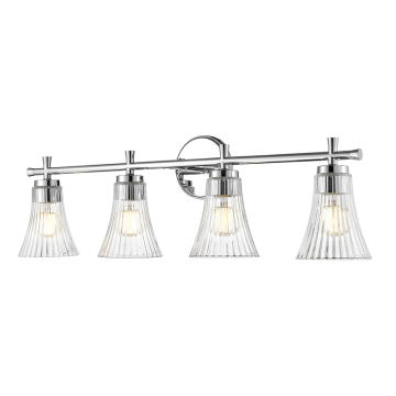 Z-Lite Belle 4-Light Vanity - 120V - Chrome / Clear
