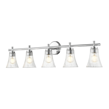 Z-Lite Belle 5-Light Vanity - 120V - Chrome / Clear