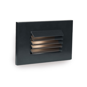 WAC Lighting LED Horizontal Louvered Step / Wall Light - 36 Lumens - 3.5W - 3000K - 120V - Black