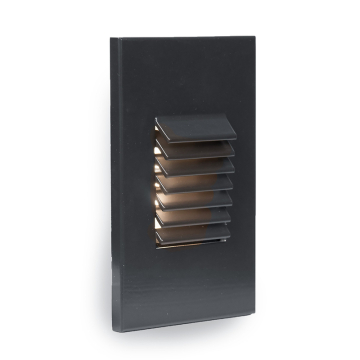 WAC Lighting LED Vertical Louvered Step / Wall Light - 36 Lumens - 3.5W - 3000K - 120V - Black