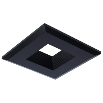 SATCO|NUVO Deep Baffle Trim - 4" Square - Black Finish