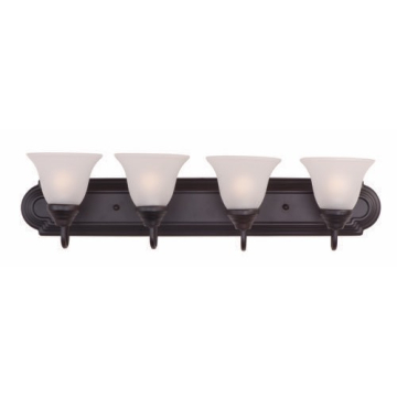 Maxim Lighting Essentials 4-Light Vanity Light - Frosted Glass Shade - 120V - Oil Rubbed Bronze