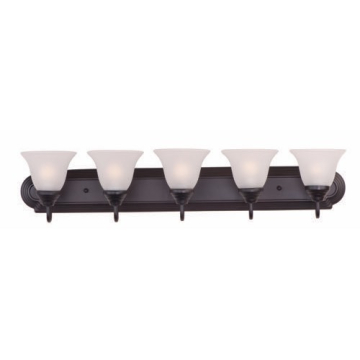 Maxim Lighting Essentials 5-Light Vanity Light - Frosted Glass Shade - 120V - Oil Rubbed Bronze