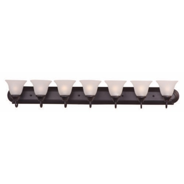 Maxim Lighting Essentials 7-Light Vanity Light - Frosted Glass Shade - 120V - Oil Rubbed Bronze