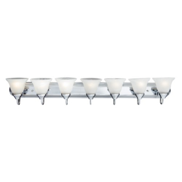 Maxim Lighting Essentials 7-Light Vanity Light - Marble Glass Shade - 120V - Polished Chrome
