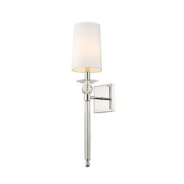 Z-Lite Ava 1-Light Wall Sconce - 120V - Polished Nickel