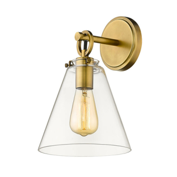Z-Lite Harper 8" 1-Light Wall Sconce - 120V - Rubbed Brass
