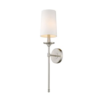 Z-Lite Emily 1-Light Wall Sconce - 120V - Brushed Nickel