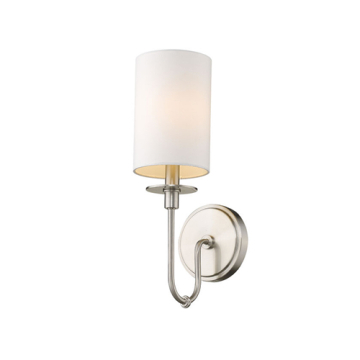 Z-Lite Ella 1-Light Wall Sconce - 120V - Brushed Nickel