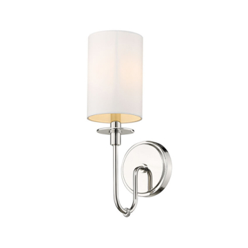 Z-Lite Ella 1-Light Wall Sconce - 120V - Polished Nickel