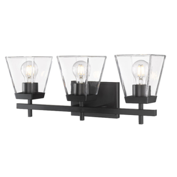 Z-Lite Lauren 3-Light Vanity - 120V - Matte Black
