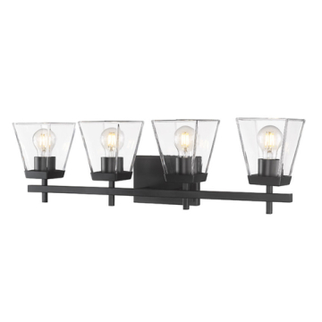 Z-Lite Lauren 4-Light Vanity - 120V - Matte Black
