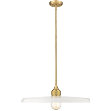 Z-Lite Paloma 24" 1-Light Pendant - 120V - Olde Brass / Gloss Opal