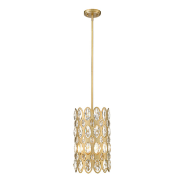 Z-Lite Dealey 9" 3-Light Pendant - 120V - Heirloom Brass