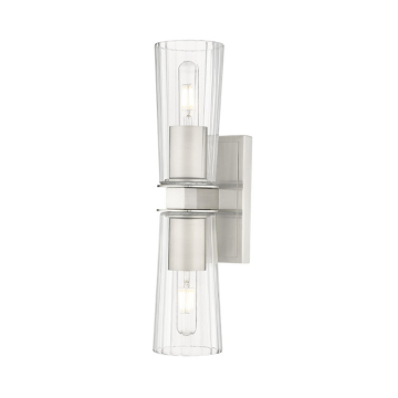Z-Lite Titus 2-Light Wall Sconce - 120V - Brushed Nickel