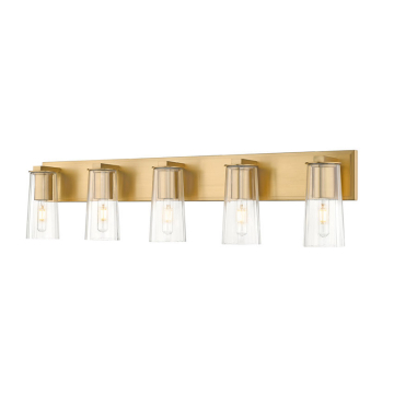 Z-Lite Titus 5-Light Vanity - 120V - Modern Gold
