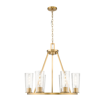 Z-Lite Titus 6-Light Chandelier - 120V - Modern Gold