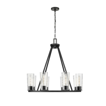 Z-Lite Titus 8-Light Chandelier - 120V - Matte Black