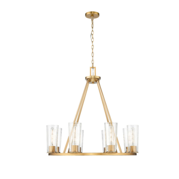 Z-Lite Titus 8-Light Chandelier - 120V - Modern Gold