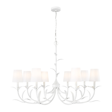 Z-Lite Aslin 42" 8-Light Chandelier - 120V - Textured White / White