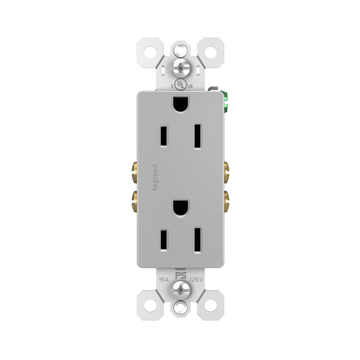 Legrand radiant® Receptacle - 15A - Gray
