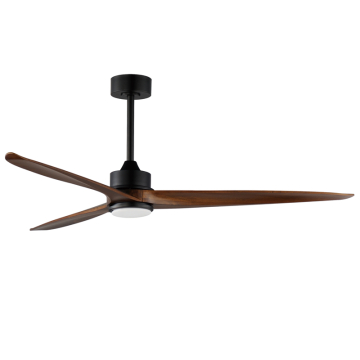 Maxim Lighting Woodwind 80" Solid Wood Blade Fan with LED Light Kit - CCT Selectable - 120V - Black