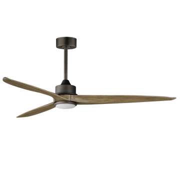 Maxim Lighting Woodwind 80" Solid Wood Blade Fan with LED Light Kit - CCT Selectable - 120V - Charcoal Bronze