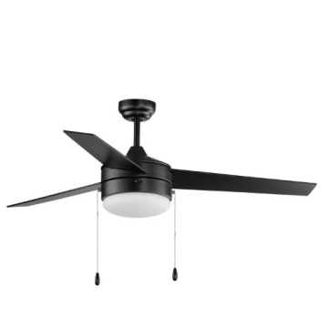 Maxim Lighting Trio 52" Hugger Fan w/ Pull Chain - 120V - Black / Walnut