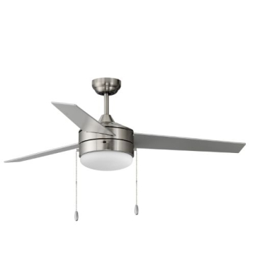 Maxim Lighting Trio 52" Hugger Fan w/ Pull Chain - 120V - Satin Nickel / Black