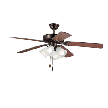 Maxim Lighting Basic-Max 52" 4-Light Ceiling Fan - Walnut / Pecan Blades - 120V - Oil Rubbed Bronze
